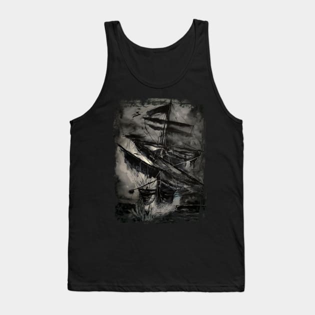 pirate ship Tank Top by NemfisArt